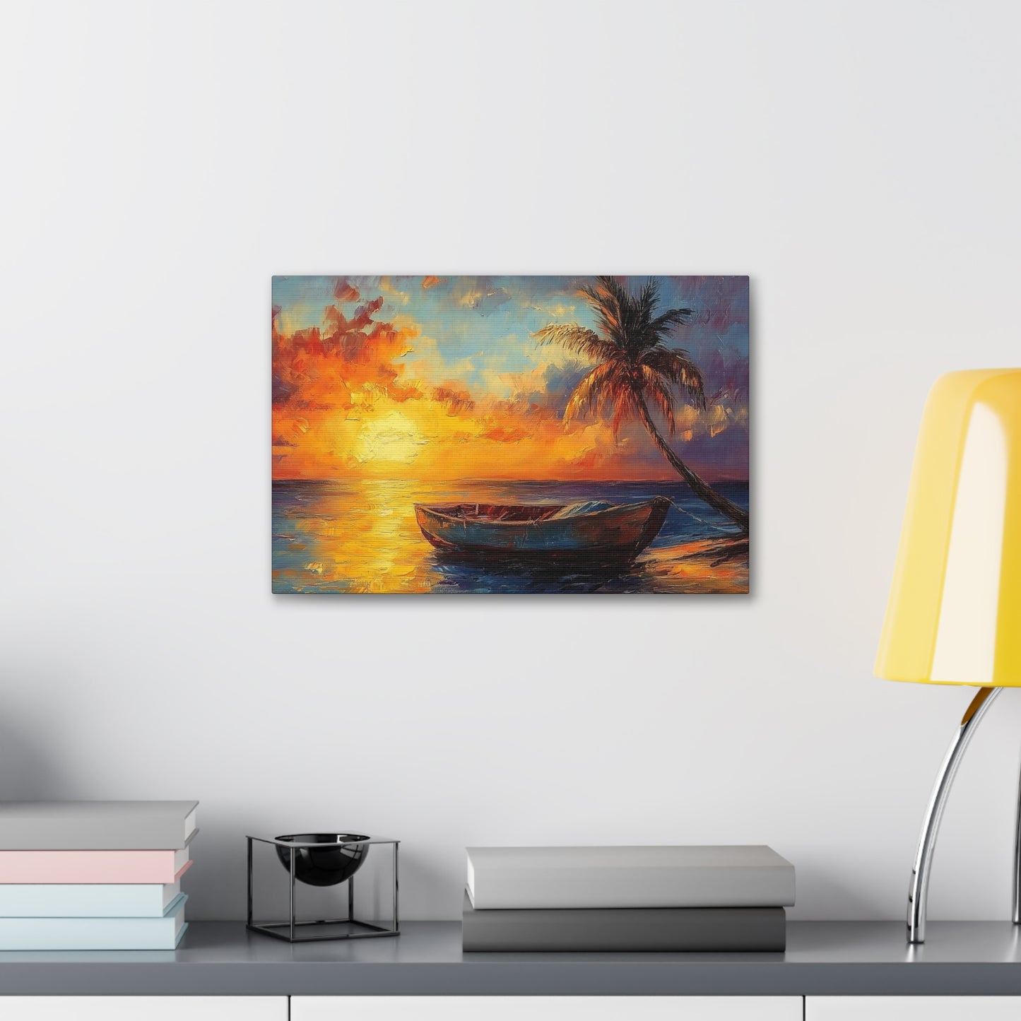 Une galerie de toile enveloppée - Coucher de soleil à One Palm Island