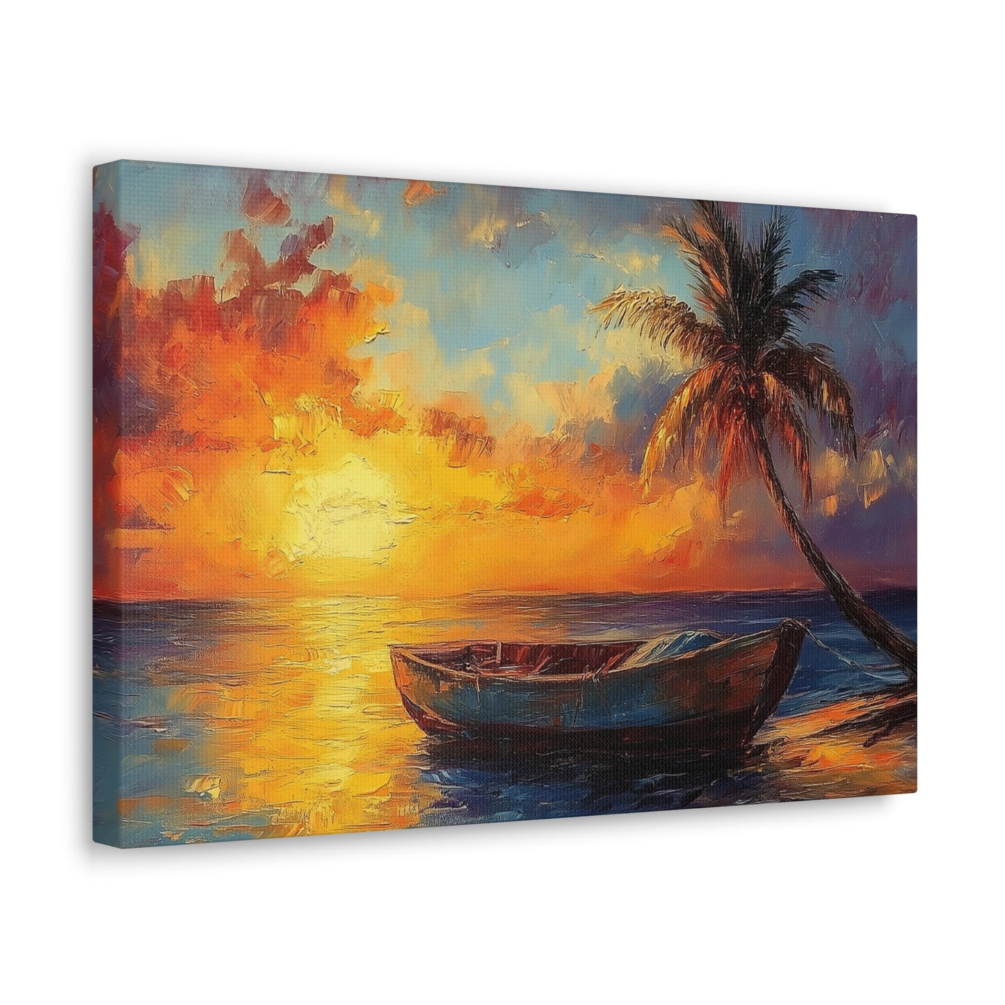 Une galerie de toile enveloppée - Coucher de soleil à One Palm Island