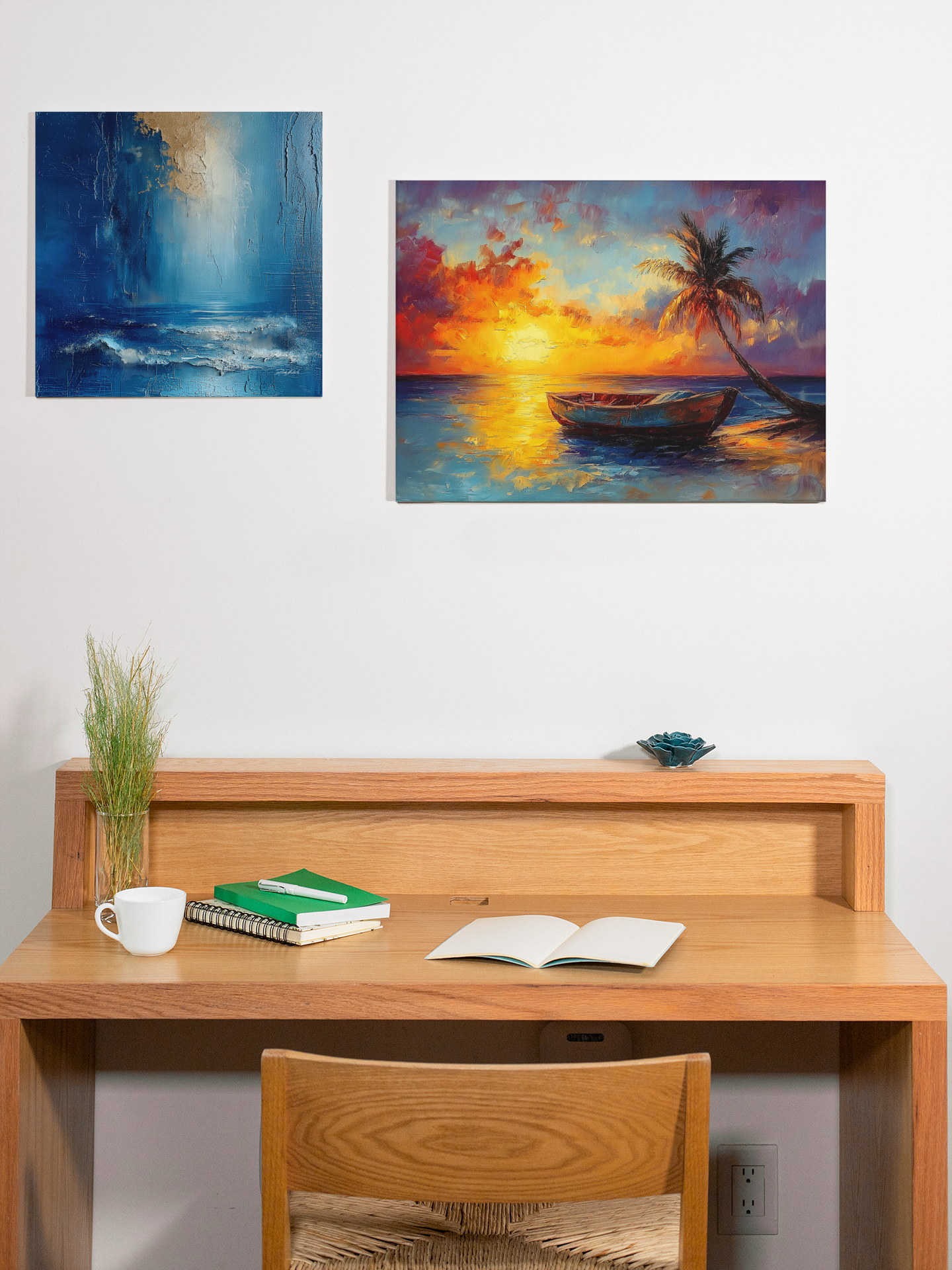 Une galerie de toile enveloppée - Coucher de soleil à One Palm Island
