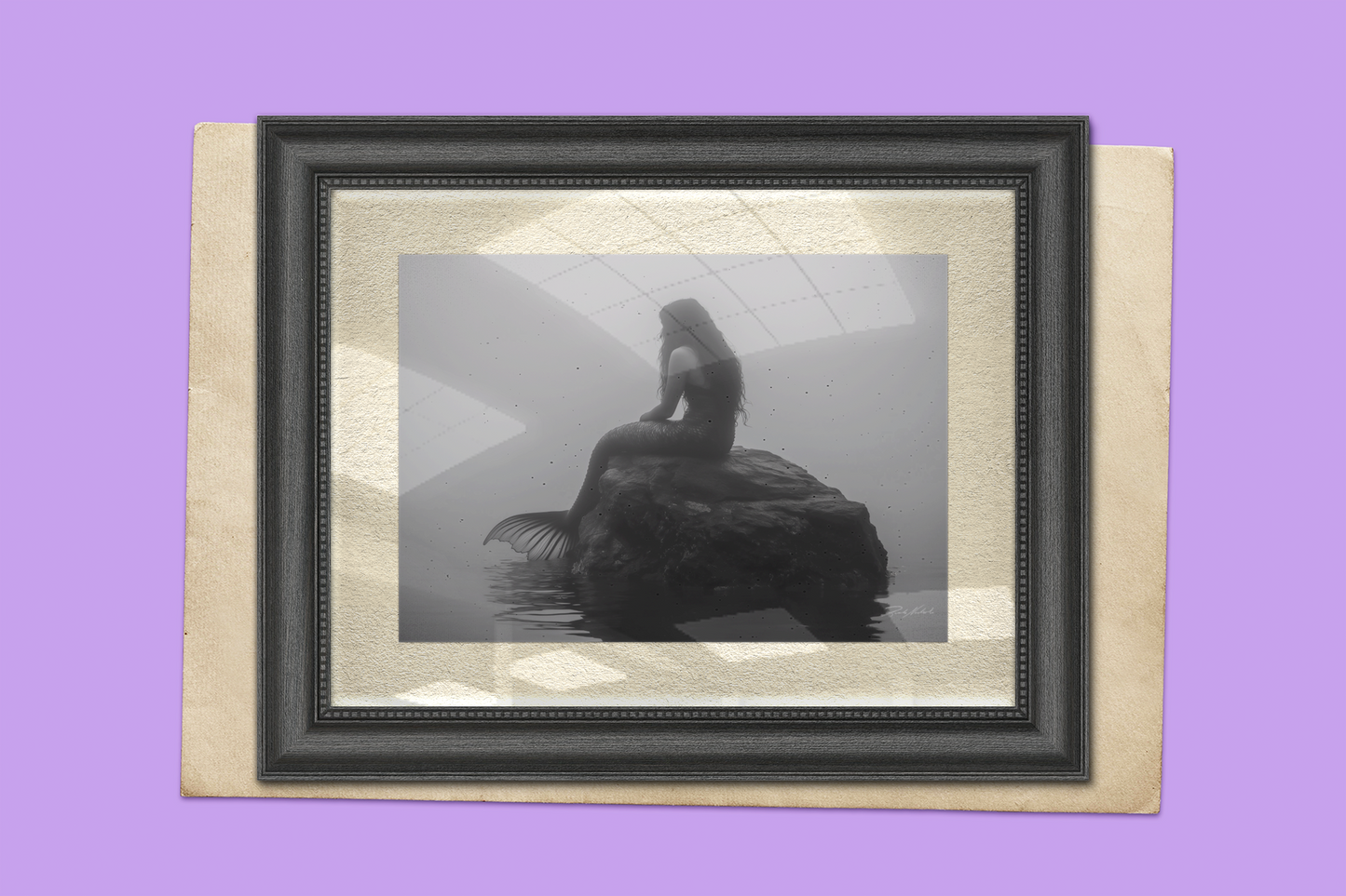 A Misty Morning Mermaid Photo paper poster