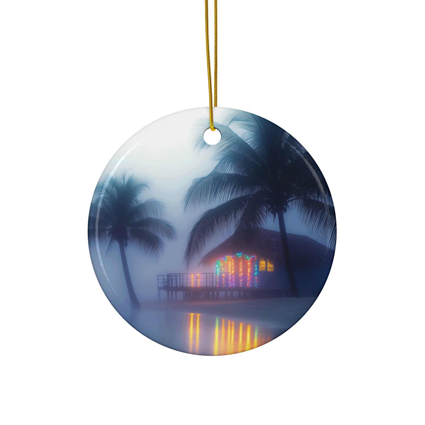 Ceramic Ornament - Christmas Island Foggy Christmas Eve Tiki Home