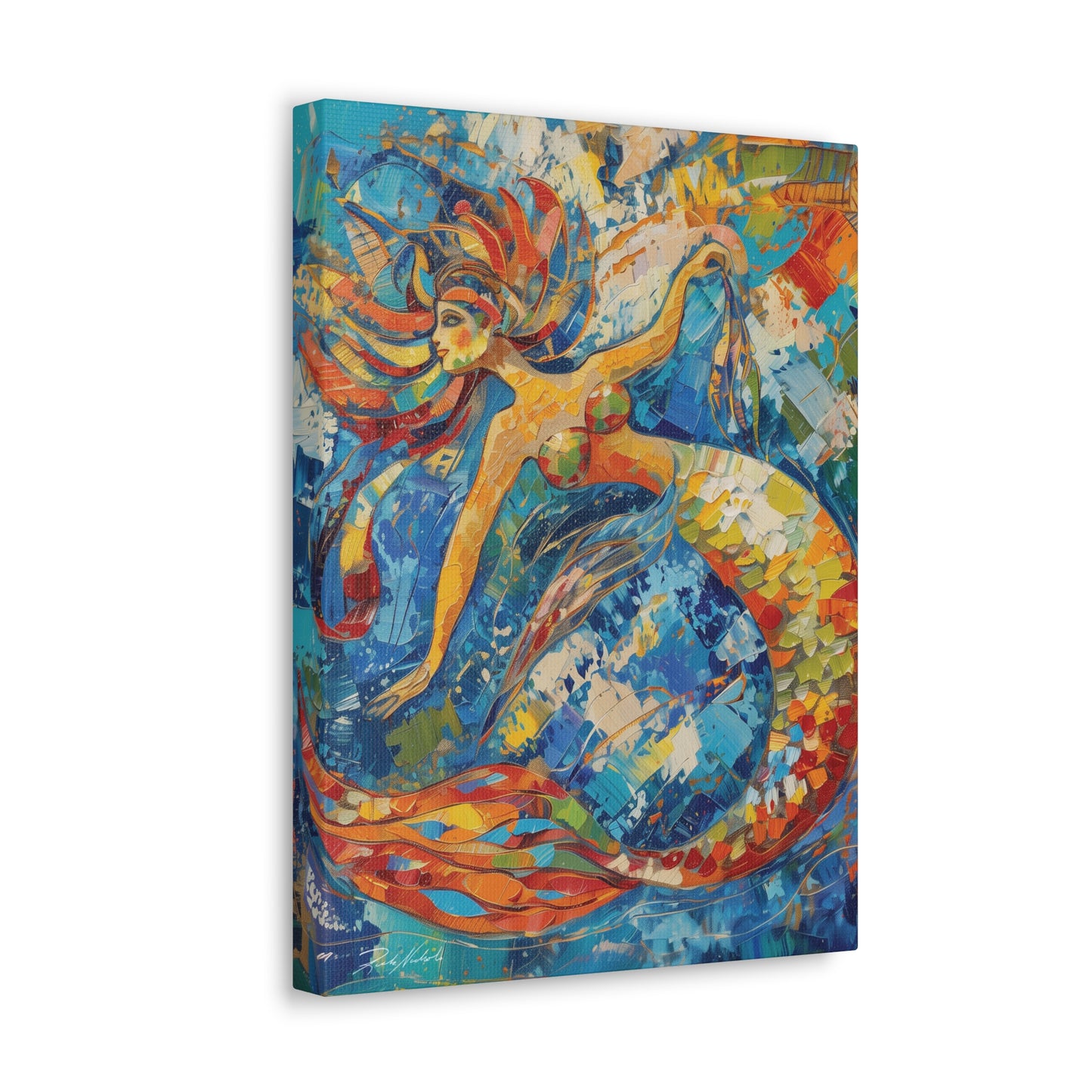 A Mermaid Takes A Bow - Canvas Gallery Wraps