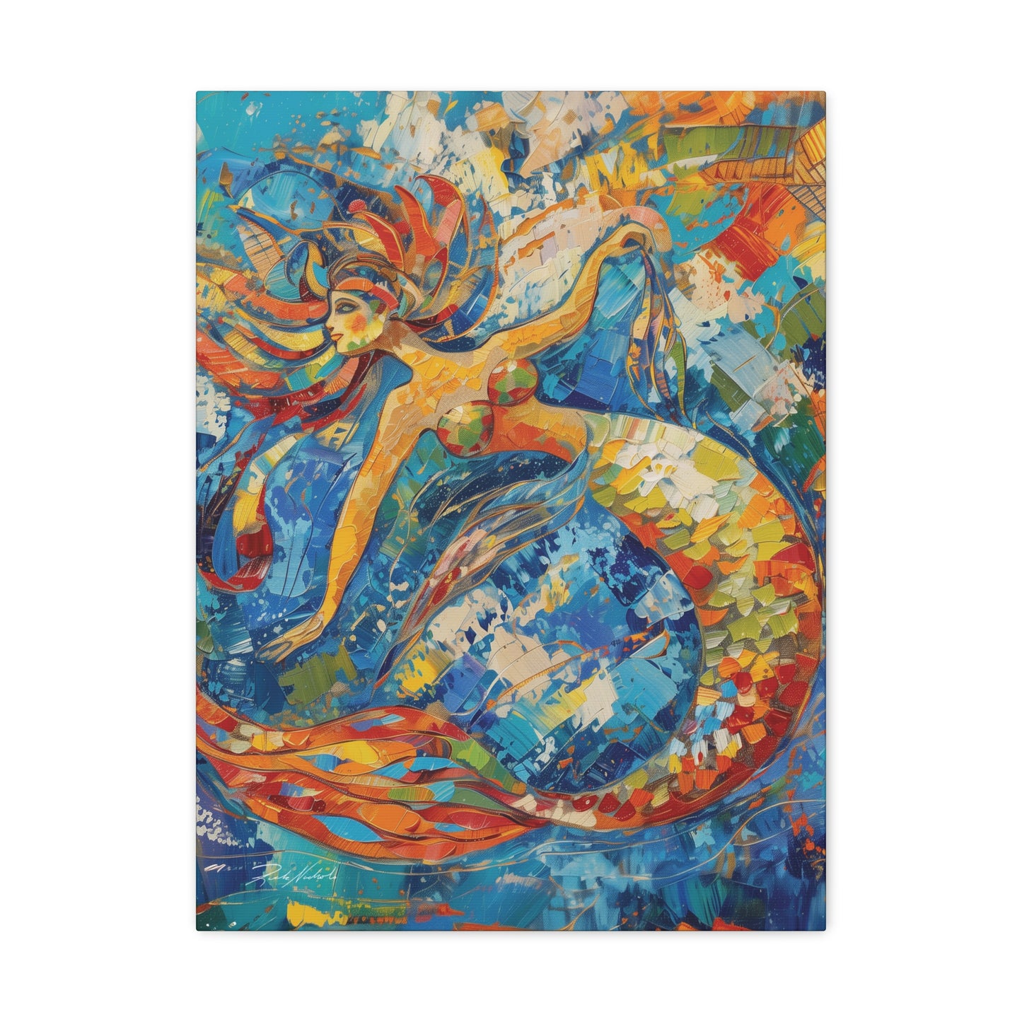 A Mermaid Takes A Bow - Canvas Gallery Wraps