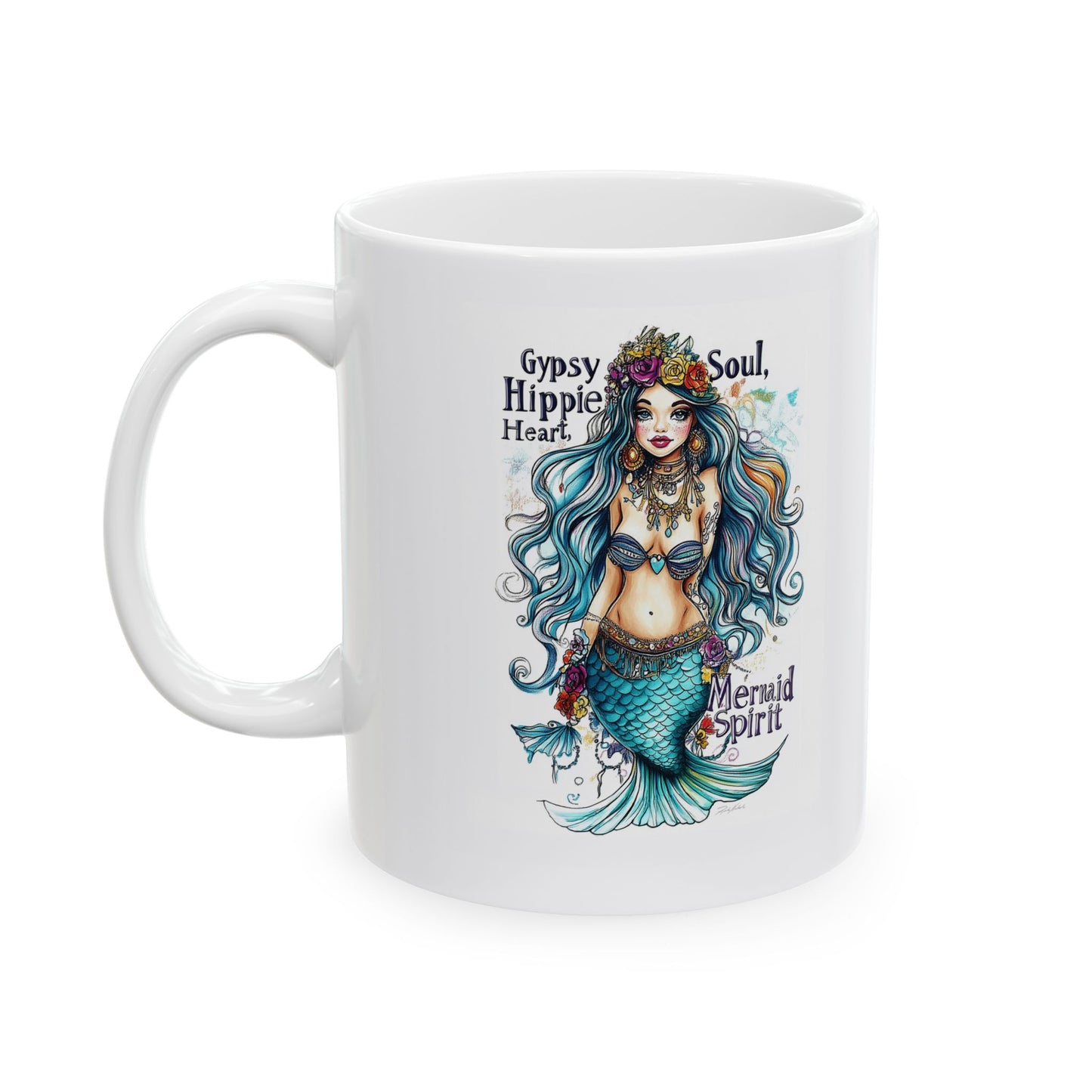 Mug - Gypsy Soul, Hippy Heart, Mermaid Spirit