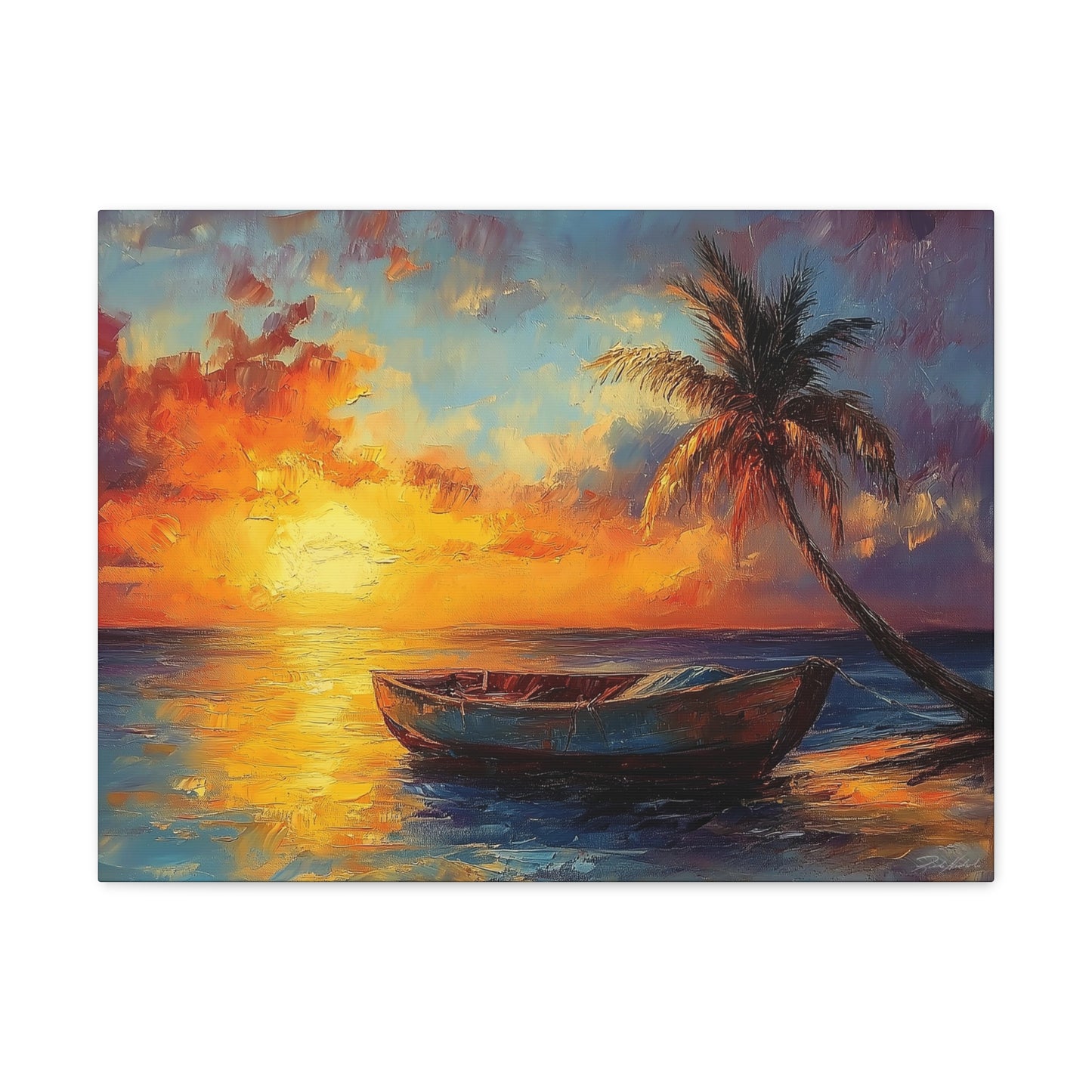 A Canvas Gallery Wrap - Sunset At One Palm Island