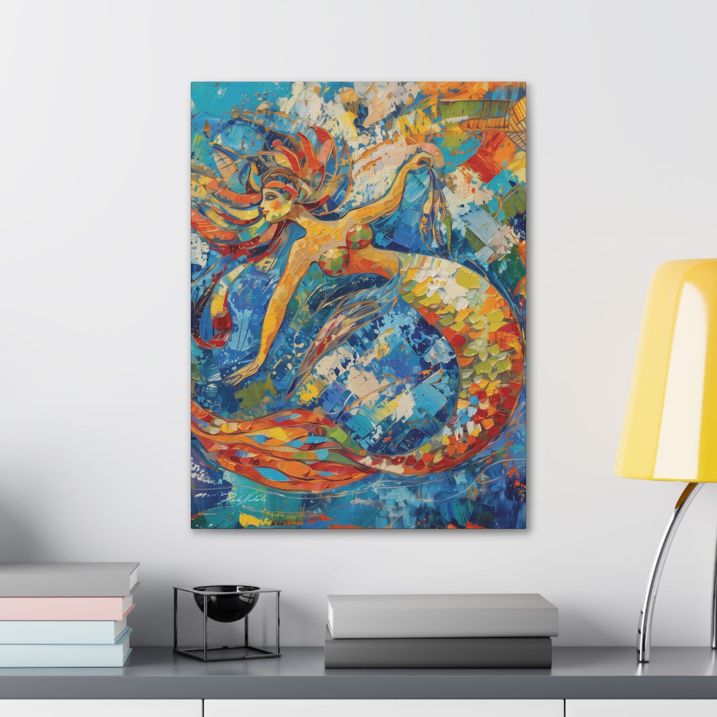 A Mermaid Takes A Bow - Canvas Gallery Wraps