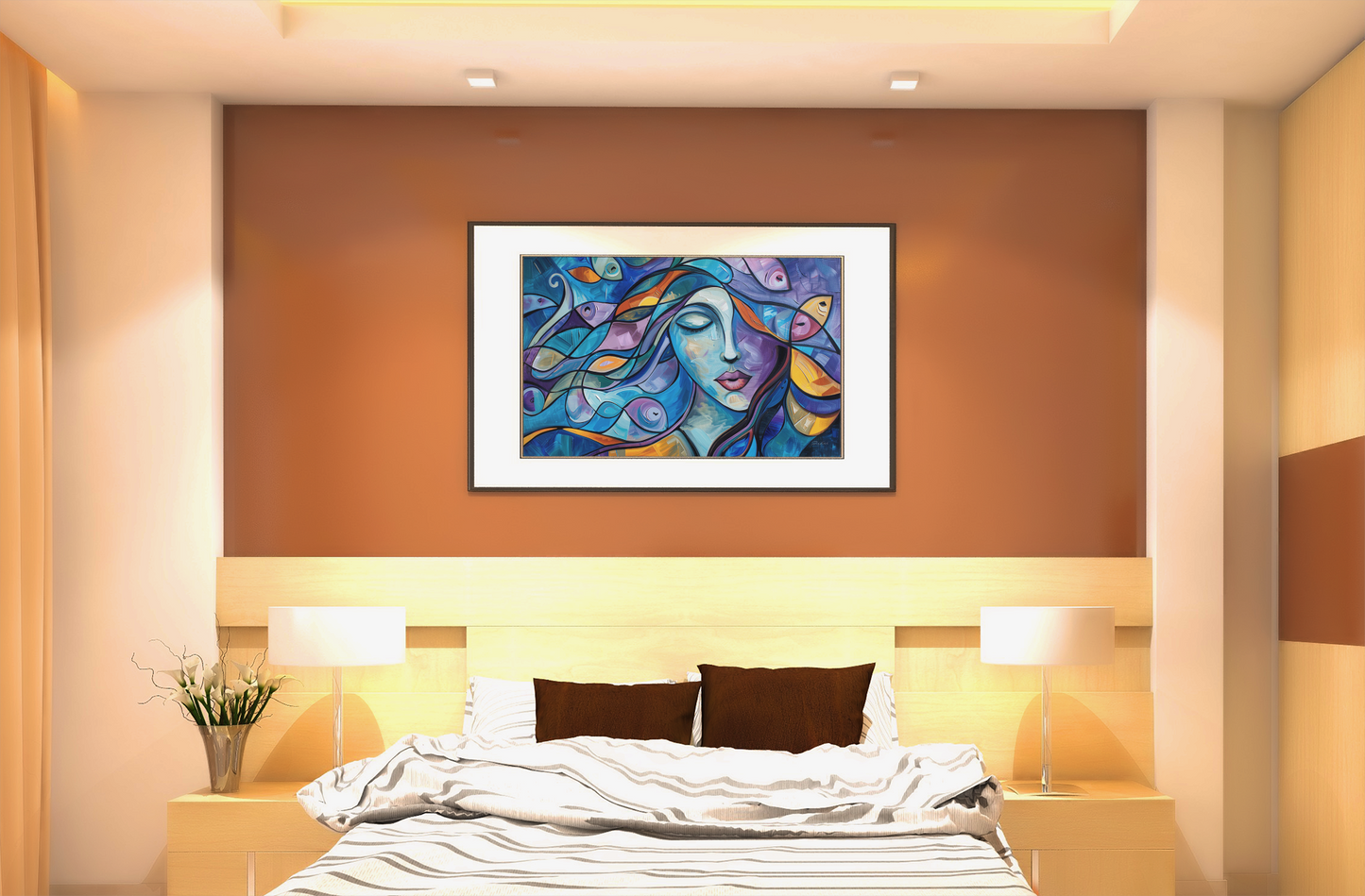 Abstract Ocean Reef Romance Poster