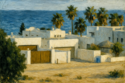 Las Conchas Vista – Digital Painting of Puerto Peñasco, Mexico - Thin Canvas