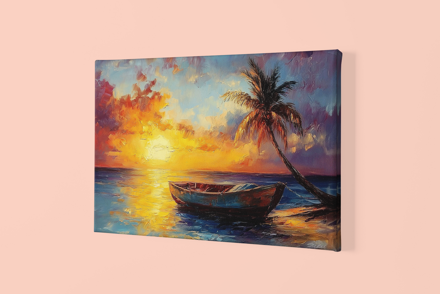 A Canvas Gallery Wrap - Sunset At One Palm Island