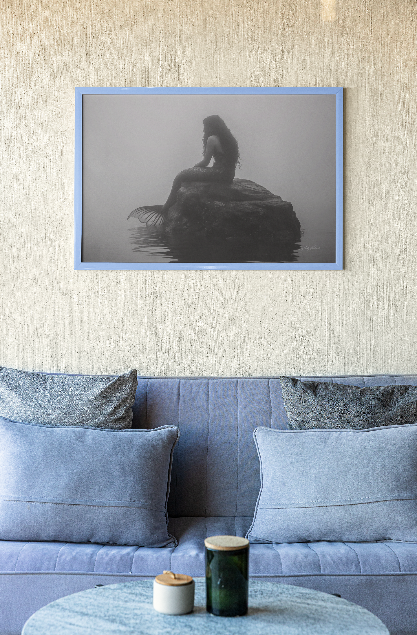 A Misty Morning Mermaid Photo paper poster